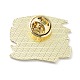 本エナメルピン  バックパックの服のための黄金の合金のバッジ  ロージーブラウン  25x30x1.5mm JEWB-G027-02A-3
