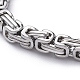 Unisex 201 Stainless Steel Byzantine Chain Bracelets BJEW-L637-34A-P-2