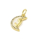 Латунные микропаве прозрачные подвески с фианитом KK-E111-46G-04-2