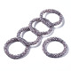 Bracelets extensibles en perles de verre transparentes à facettes BJEW-S144-002B-04-1