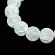 Sintetico satinato perle di quarzo crackle rotonde fili G-L155-8mm-06-2