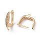 Brass Hoop Earring Findings with Latch Back Closure ZIRC-L077-035G-2