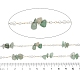 Цепочки ручной работы из натурального зеленого авантюрина и имитации АБС-пластика.&nbsp;CHS-F025-01G-3