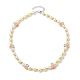 Argile polymère de fruits et graines de verre et collier de perles en perles acryliques NJEW-JN04582-03-4