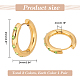 PandaHall Elite 3Pairs 3 Colors Real 18K Gold Plated 304 Stainless Steel Huggie Hoop Earrings with Cubic Zirconia EJEW-PH0001-27-2