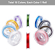 Pandahall Elite 10 Rollen 10 Farben flacher japanischer Kristall elastischer Stretchfaden EW-PH0002-09-7
