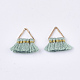 Polycotton(Polyester Cotton) Tassel Charms Decorations FIND-S302-10S-2