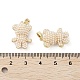 Revestimiento de estante de latón chapado en oro real de 18k con colgantes de perlas de imitación de plástico KK-G482-02G-3