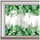 GORGECRAFT 118x39cm Large Green Leaf Window Stickers Tropical Plant Leaves Window Decals Static Non Adhesive Palm Tree Monstera Fern Leaf Decal for Glass Sliding Door Anti-Collision Summer Home Decor DIY-WH0457-008-1