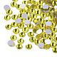 ガラスフラットバックラインストーンカボション  バックメッキ  多面カット半円形  黄水晶  ss20  4.6~4.8x2mm、約1440個/袋 RGLA-S002-20SS-33-2