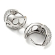 Brass Micro Pave Clear Cubic Zirconia Thick Hoop Earrings EJEW-Q785-07P-2