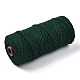 コットン糸  マクラメコード  装飾的な糸のスレッド  DIYの工芸品について  ギフトラッピングとジュエリー作り  濃い緑  3mm  約109.36ヤード（100m）/ロール。 OCOR-T001-02-08-2