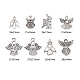 80 pièces 8 styles pendentifs en alliage de style tibétain TIBEP-LS0001-07-3