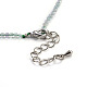 Natural Aquamarine Pendant Necklaces NJEW-F245-H01-5