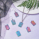 DICOSMETIC 20Pcs 2 Styles Tarot Card Charms Rack Plating Alloy Pendants Star and Luna Charms Rainbow Rectangle Charms Pendants Tarot Card Pendant for DIY Bracelet Earrings Necklace FIND-DC0001-30-5