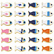 Sunnyclue 32 Stück 8 Farben Gestellbeschichtung Legierung Emailperlen FIND-SC0003-88-1