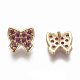Brass Micro Pave Cubic Zirconia Cabochons ZIRC-F103-26A-G-2