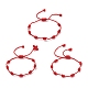 Bracciale con cordino intrecciato in nylon di 3 pezzo di 3 dimensioni BJEW-JB08369-1