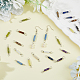 36Pcs 9 Styles Natural Mixed Gemstone Connector Charms PALLOY-AB00132-4