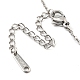 201 collier pendentif lune en acier inoxydable avec chaînes forçat NJEW-Q317-32P-3