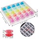 2 Boxes 25 Compartments Polypropylene(PP) Plastic Sewing Machine Bobbins with Storage Case CON-SZ0001-17-2
