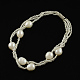 Set di gioielli di perle: collane e bracciali SJEW-R043-02-3