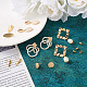 PandaHall Jewelry 16Pcs 8 Style Brass Stud Earring Findings DIY-PJ0001-36-7