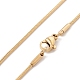 Natürliche Quarz-Herzanhänger-Halskette mit 304 Schlangenkette aus Edelstahl NJEW-K244-01G-4