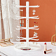 4 Tier Rotatable Plastic Earring Display Tree Stands ODIS-WH0038-41-5