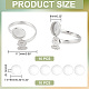 Pandahall kit de fabricación de anillo abierto de cúpula en blanco diy elite STAS-PH0004-65-2