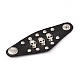 Skull Studded Leather Cord Snap Rings X-BJEW-D346-01-2