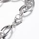 304 Stainless Steel Cable Chain Bracelets BJEW-P064-08S-3