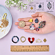 SUNNYCLUE 1 Box DIY Make 8 Pairs Teardrop Resin Dangle Earring Making Kits Flat Round Heart Charms Pendants Glass Pearl Beads with Jump Rings & Earring Hooks for Adults DIY Earring Jewellery Making FIND-SC0001-72-3