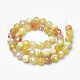 Brins de perles d'agate craquelée de feu naturel teint G-Q462-127D-10mm-2