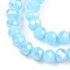 Electroplate Glass Beads Strands EGLA-A034-P6mm-B14-3
