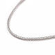 Collana da donna con 925 catena di grano in argento sterling placcato rodio STER-I021-07P-3