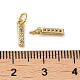 Brass Micro Pave Grade AAA Cubic Zirconia Charms ZIRC-P067-11G-I-NR-3