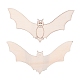 Forma de murciélago halloween recortes de madera en blanco adornos WOOD-L010-05-1