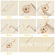 Sunnyclue 1 Box 10 Paar Blumen-Ohrhänger DIY-SC0020-40-4