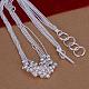 Popular Silver Plated Brass 6-strand Chain Necklaces NJEW-BB12662-3