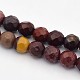 Faceted Round Natural Mookaite Beads Strands G-E302-062-4mm-1