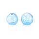 Perle di globo di vetro soffiato a mano trasparente X-GLAA-T012-40C-05-2