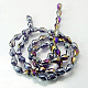 Electroplate Glass Beads Strands EGLA-D015-12x8mm-07-2
