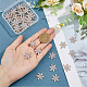 DICOSMETIC 40Pcs Rhinestone Snowflake Charms Light Gold Alloy Charms Christmas Snowflake Pendants Jewelry-Making Embellishments Winter Charms for DIY Crafting ALRI-DC0001-06-3