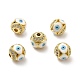 Perles de zircone cubique micro pave en Laiton KK-E068-VB153-4-2