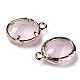 Faceted Synthetic Rose Quartz Charms G-N326-68-2
