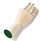 木製アーティストマネキン  柔軟な指で  ヤシ  バリーウッド  290x110x57.5mm DIY-P024-C03-2