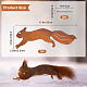 CREATCABIN Metal Rusty Running Squirrel to Screw in Wood Rust Silhouette Squirrel Decor Art Ornament Exquisite Animal Sculpture Tree Stake Decoration for Home Garden Yard Outdoor 11.81 x 3.94inch IFIN-WH0011-27-2