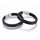 Braided Leather Cord Bracelets BJEW-F349-03P-01-1