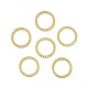 合金フレームコネクター  カドミウムフリー＆鉛フリー  ツイストラウンドリング  ライトゴールド  20x2.5mm  内径：15mm PALLOY-T085-01LG-4